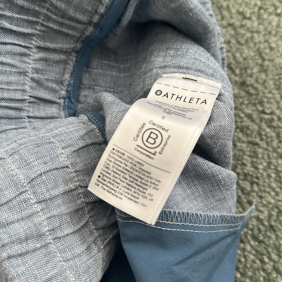 Athleta Cabo Linen Jogger 100% Linen Pants Size 6 - Picture 5 of 8